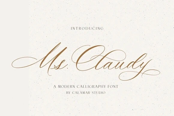 Ms. Claudy modern calligraphy font