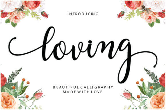 Loving calligraphy font