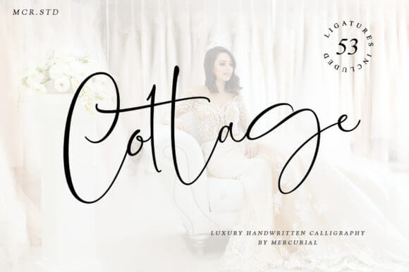 Cottage handwritten calligraphy font