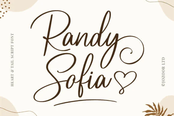 Randy Sofia popular calligraphy font