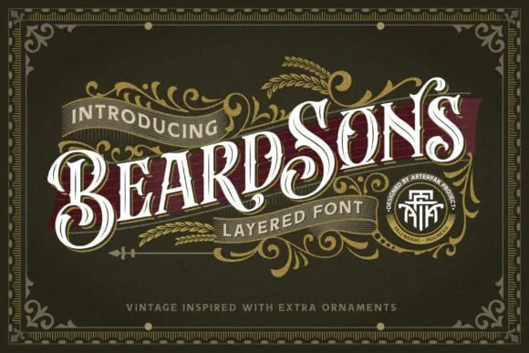 Beardsons vintage style font for signs