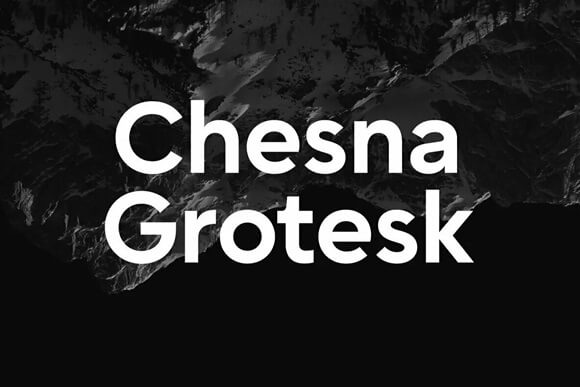 Chesna Grotesk sans serif font for large signs