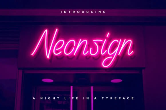 Neonsign free retro sign font