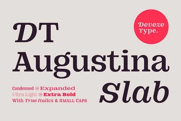 DT Augustina Slab serif font