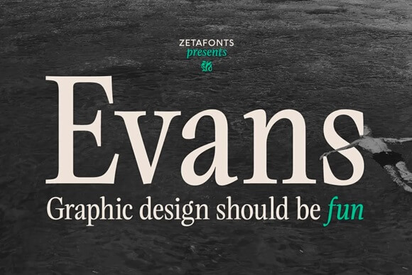 Evans serif font