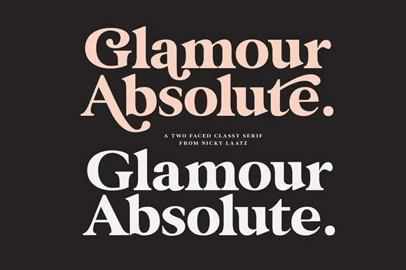 Glamour Absolute bold serif font