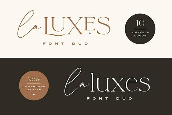 La Luxes script and serif font duo