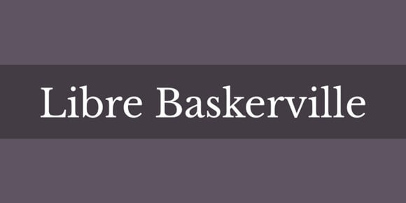 Libre Baskerville serif font