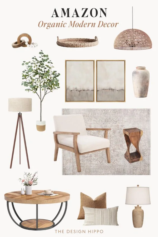 Organic modern living room home decor found on Amazon