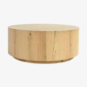 round solid wood coffee table