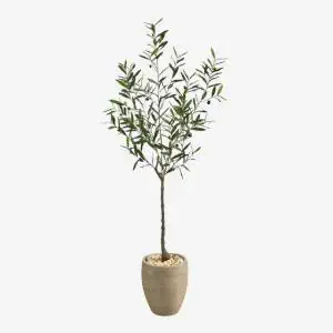 faux olive tree with planter