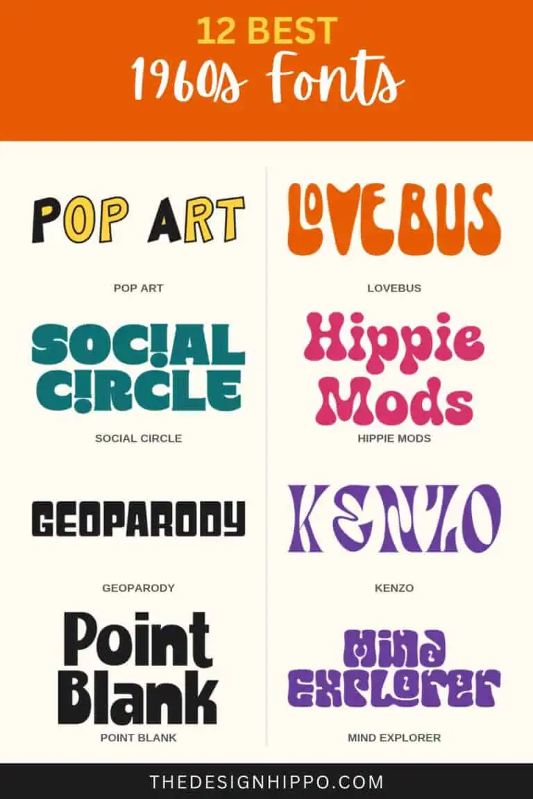 12 best 1960s fonts for Cricut: pop art, mod and psychedelic hippie fonts