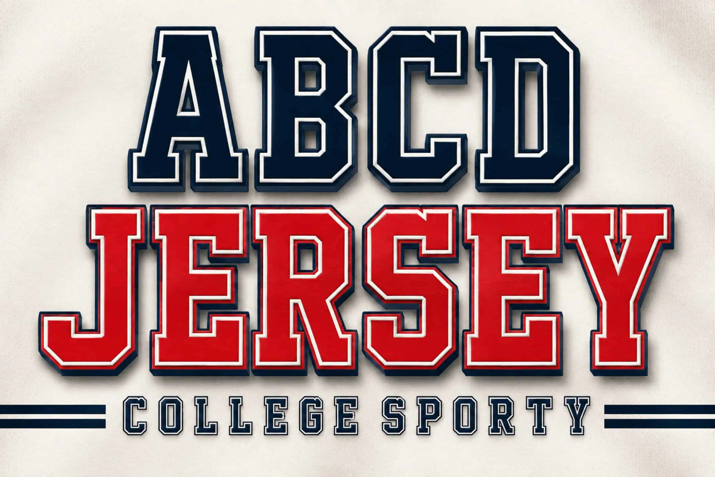 ABCD Jersey font preview from Creative Fabrica