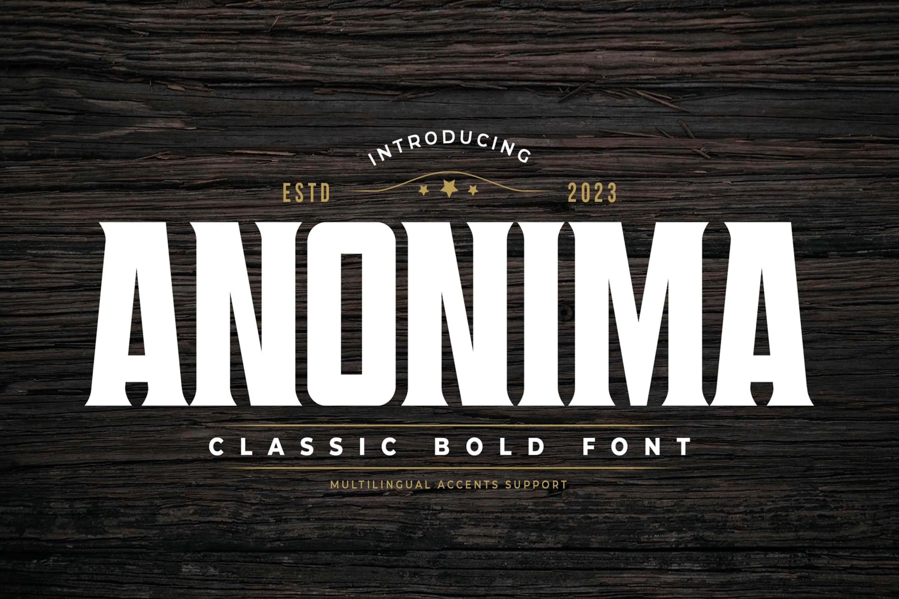 Anonima font preview from Creative Fabrica
