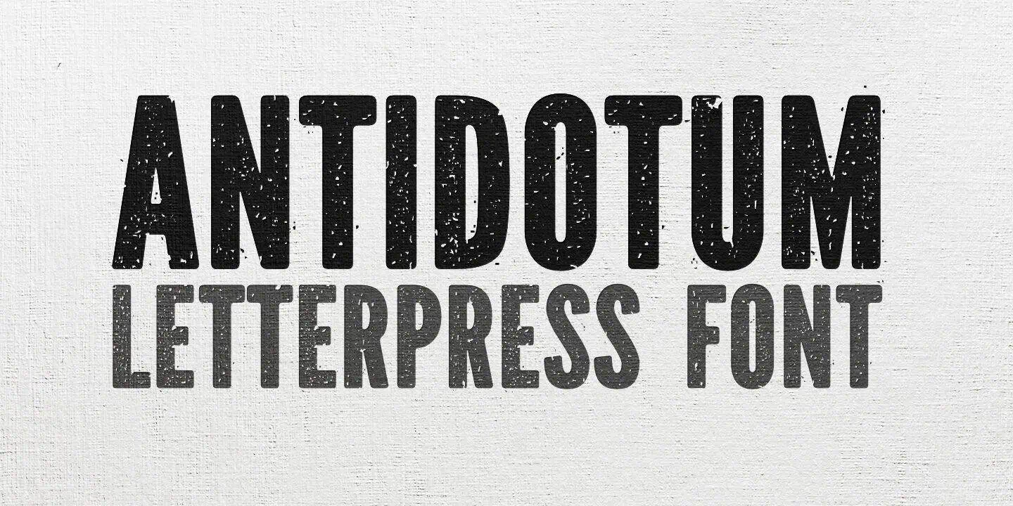 Antidotum font preview from Creative Fabrica