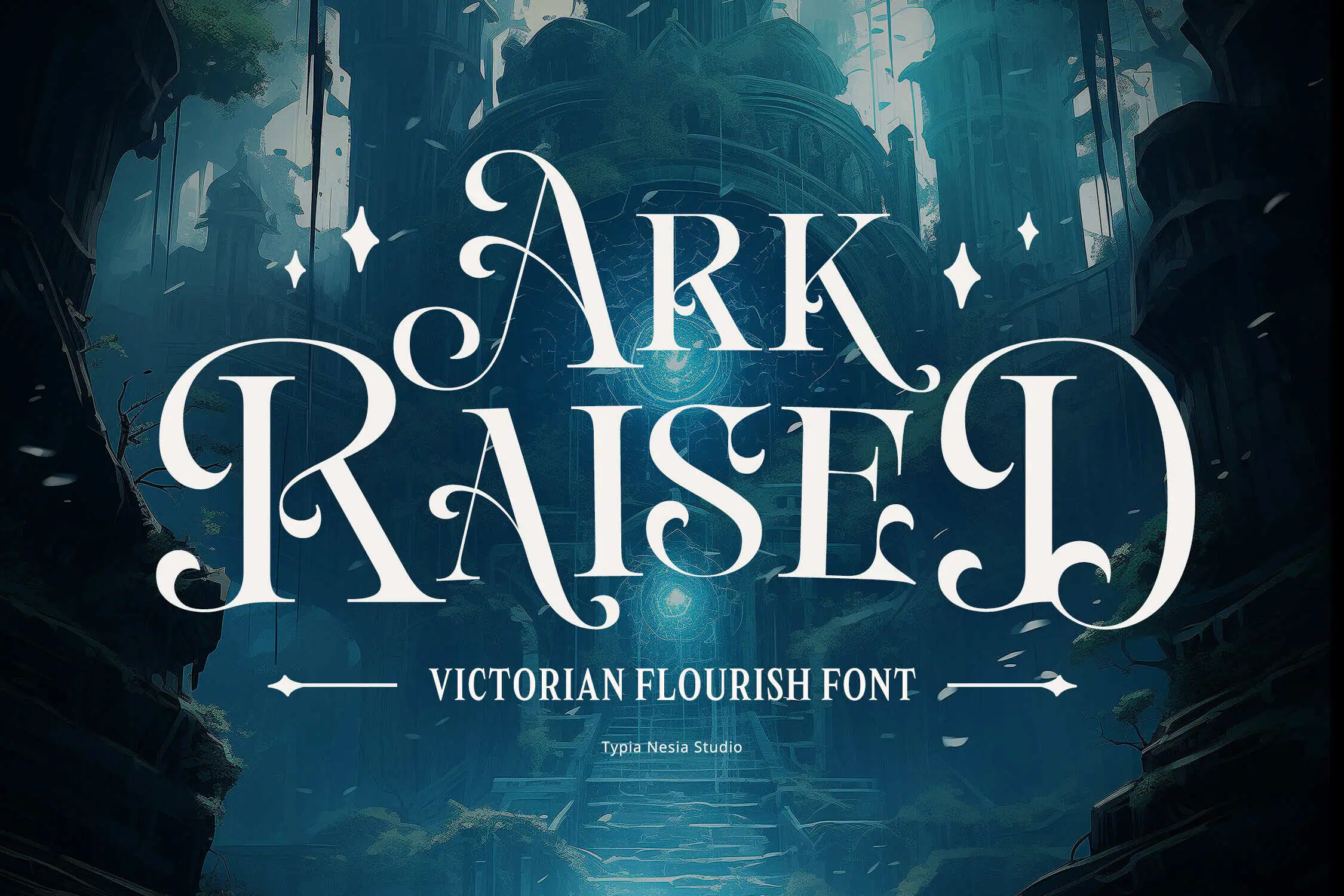 Ark Raised font preview from Creative Fabrica