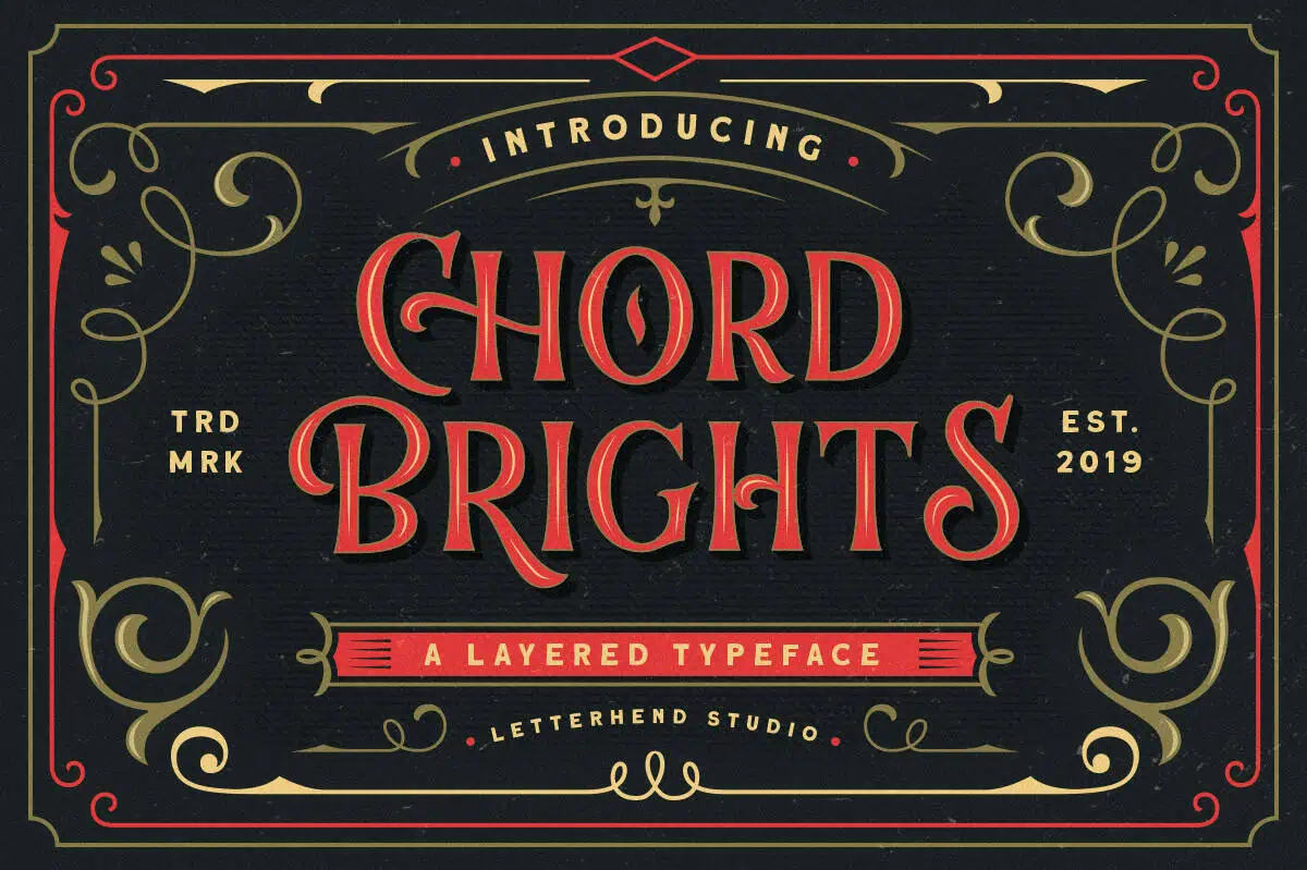 Chord Brights font preview from Creative Fabrica