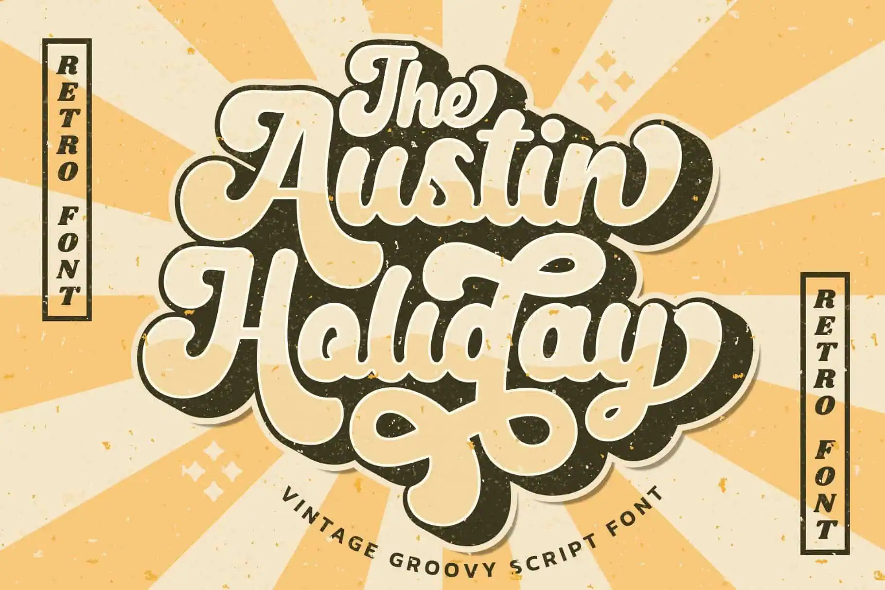 Austin Holiday font preview from Creative Fabrica