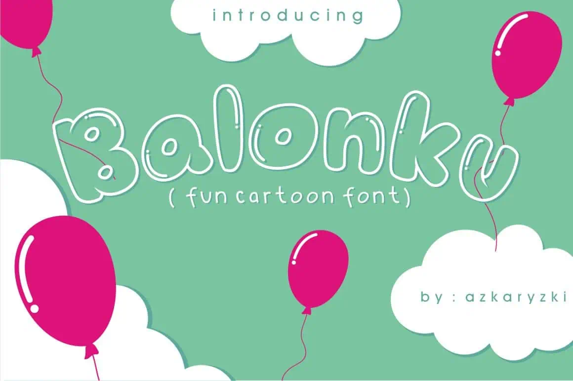 Balonku font preview from Creative Fabrica