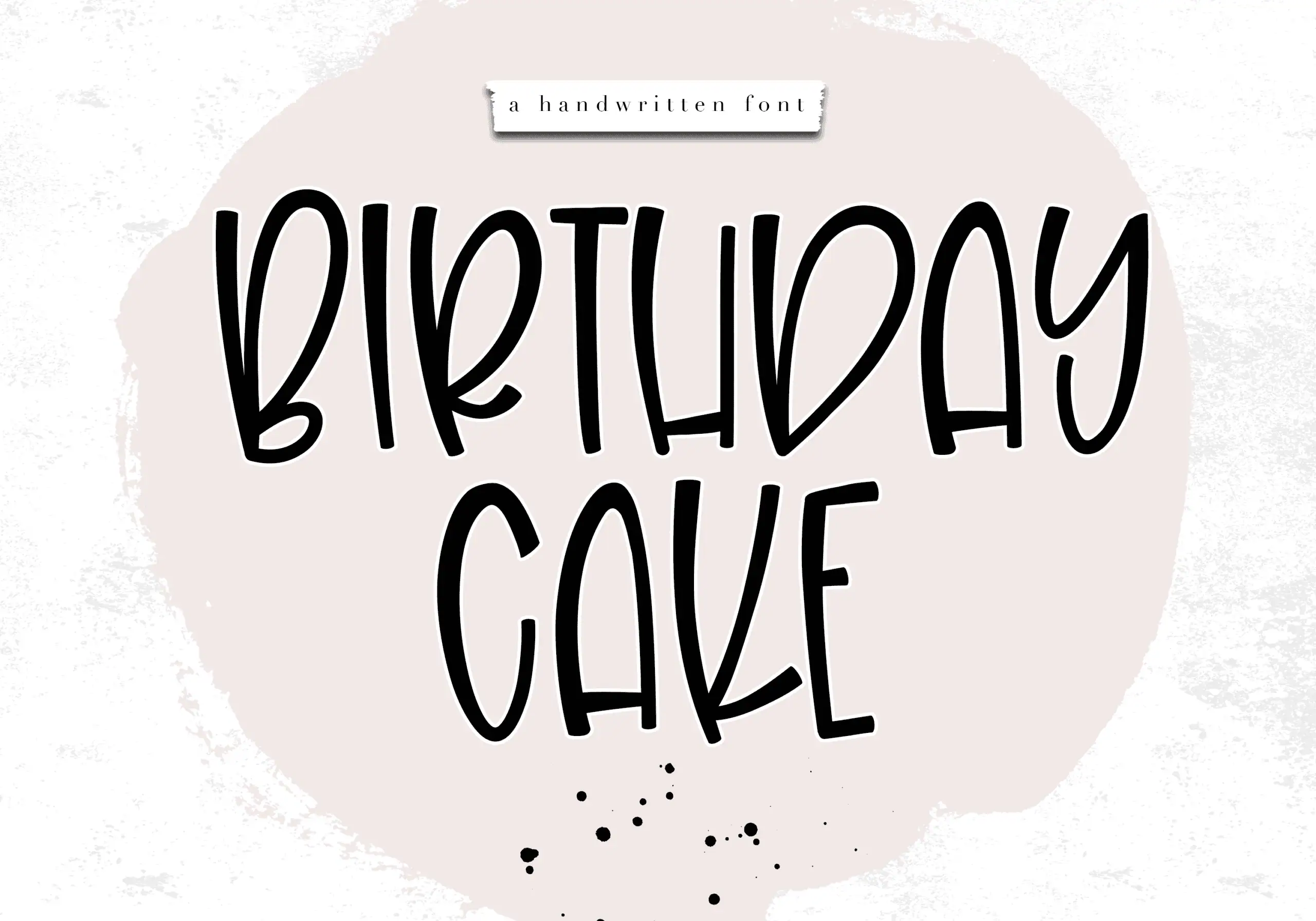 Birthday Cake font preview from Creative Fabrica