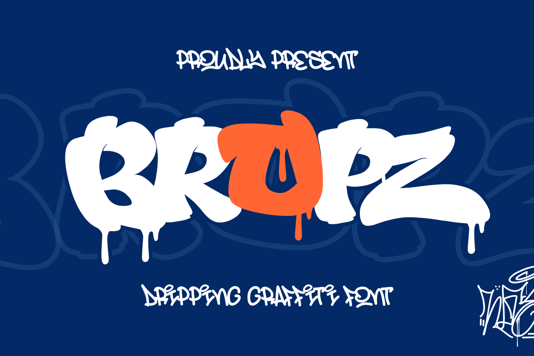 Bropz font preview from Creative Fabrica