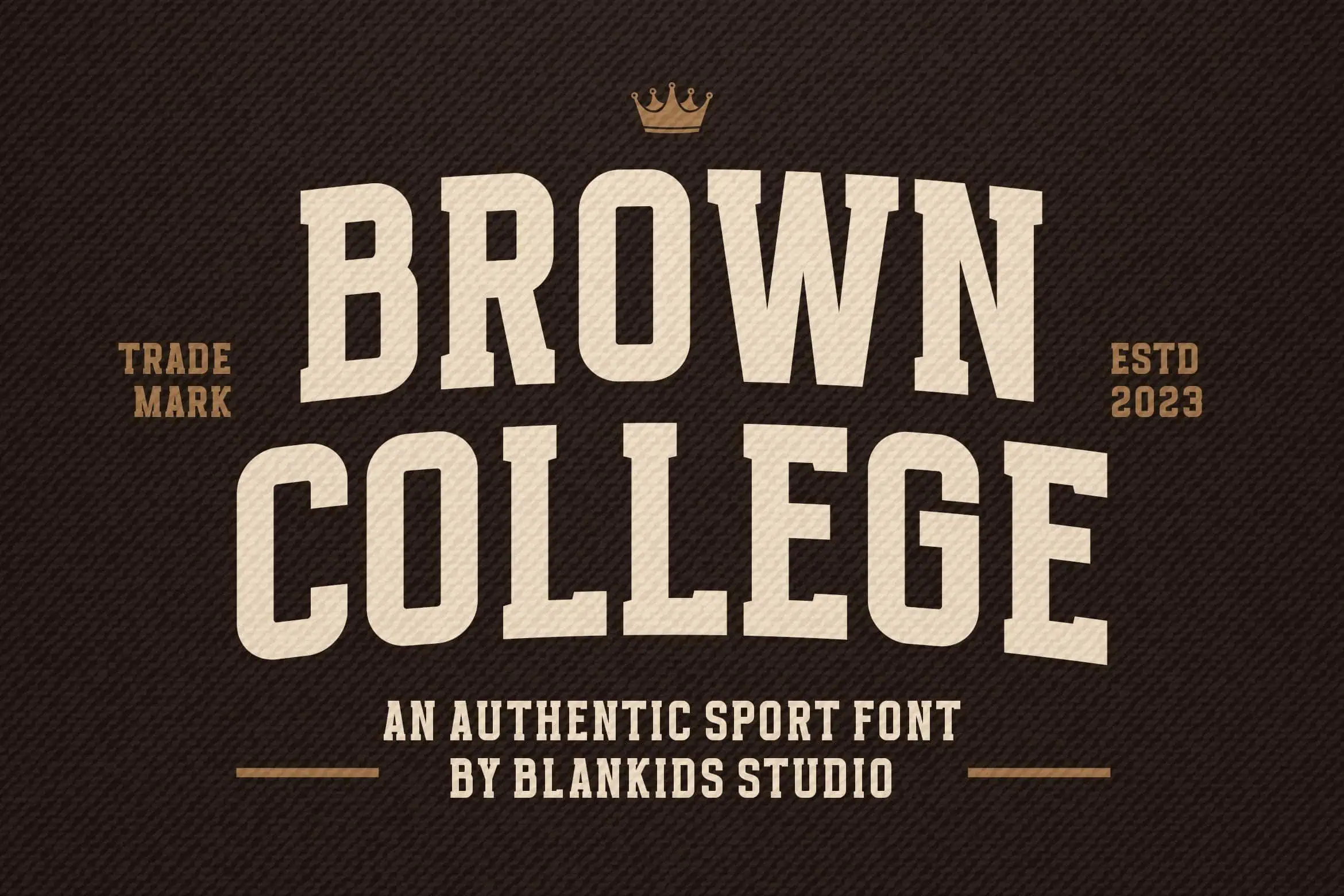 Brown College font preview from Creative Fabrica