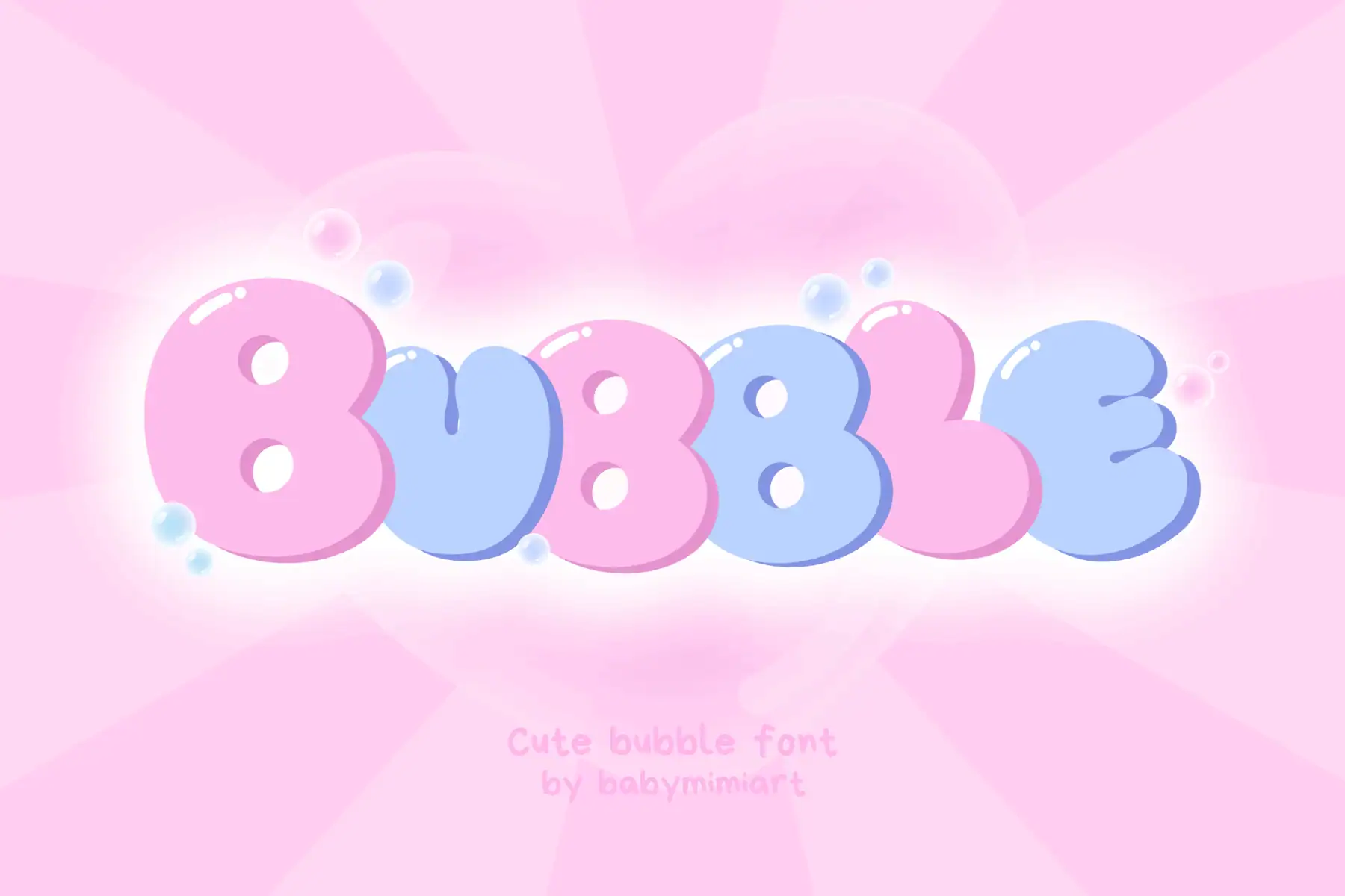 Bubble font preview from Creative Fabrica
