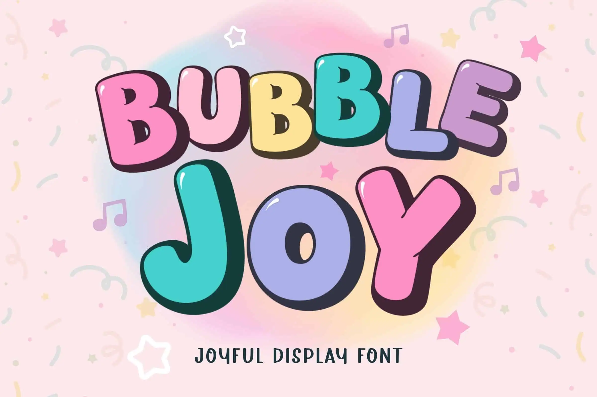 Bubble Joy font preview from Creative Fabrica