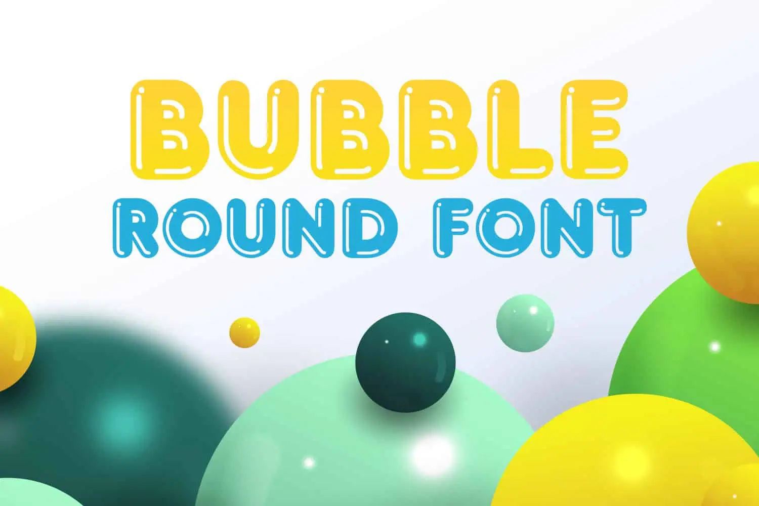 Bubble Round font preview from Creative Fabrica