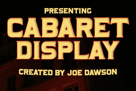 Cabaret Display font preview from Creative Fabrica