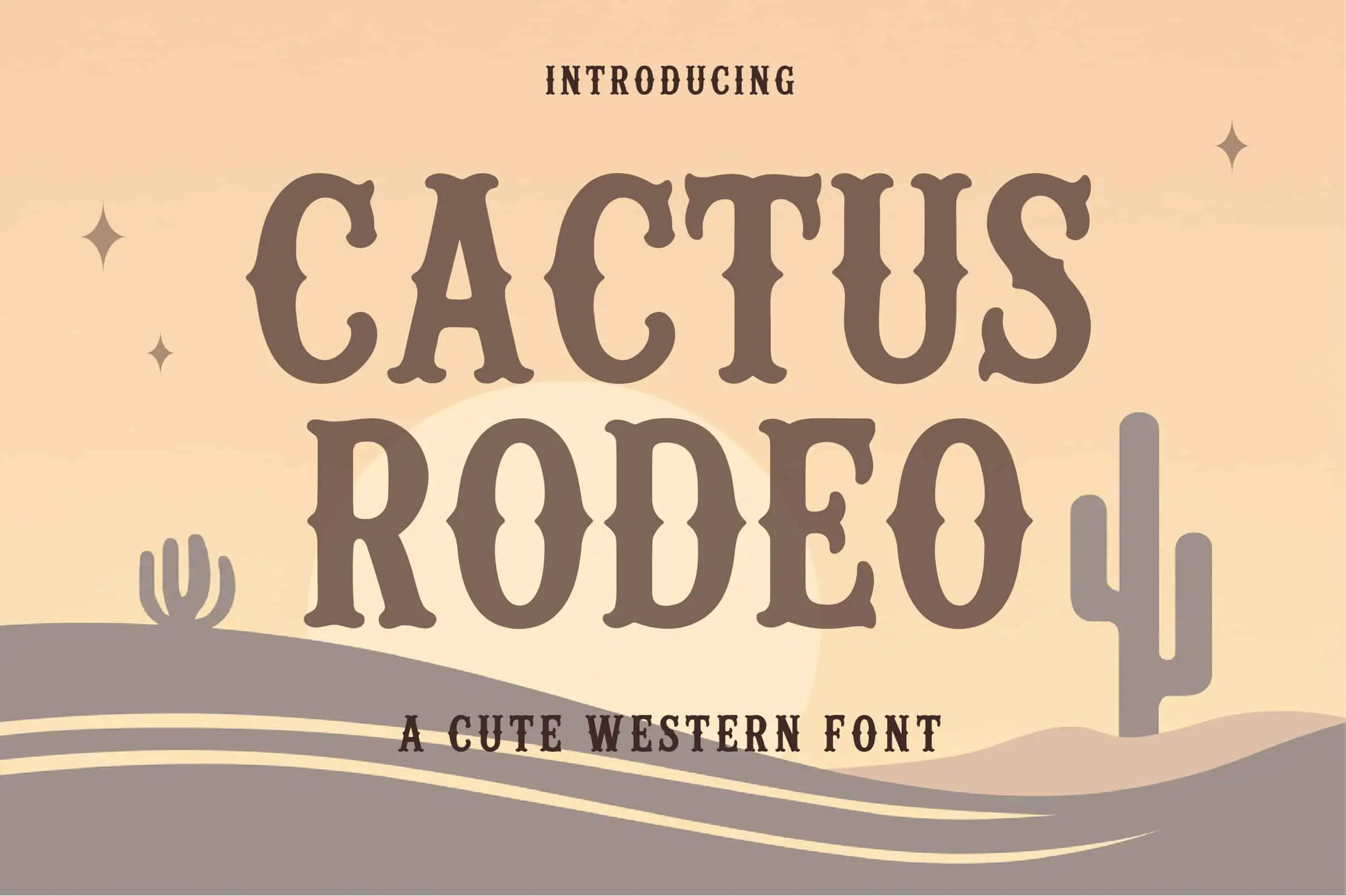 Cactus Rodeo font preview from Creative Fabrica