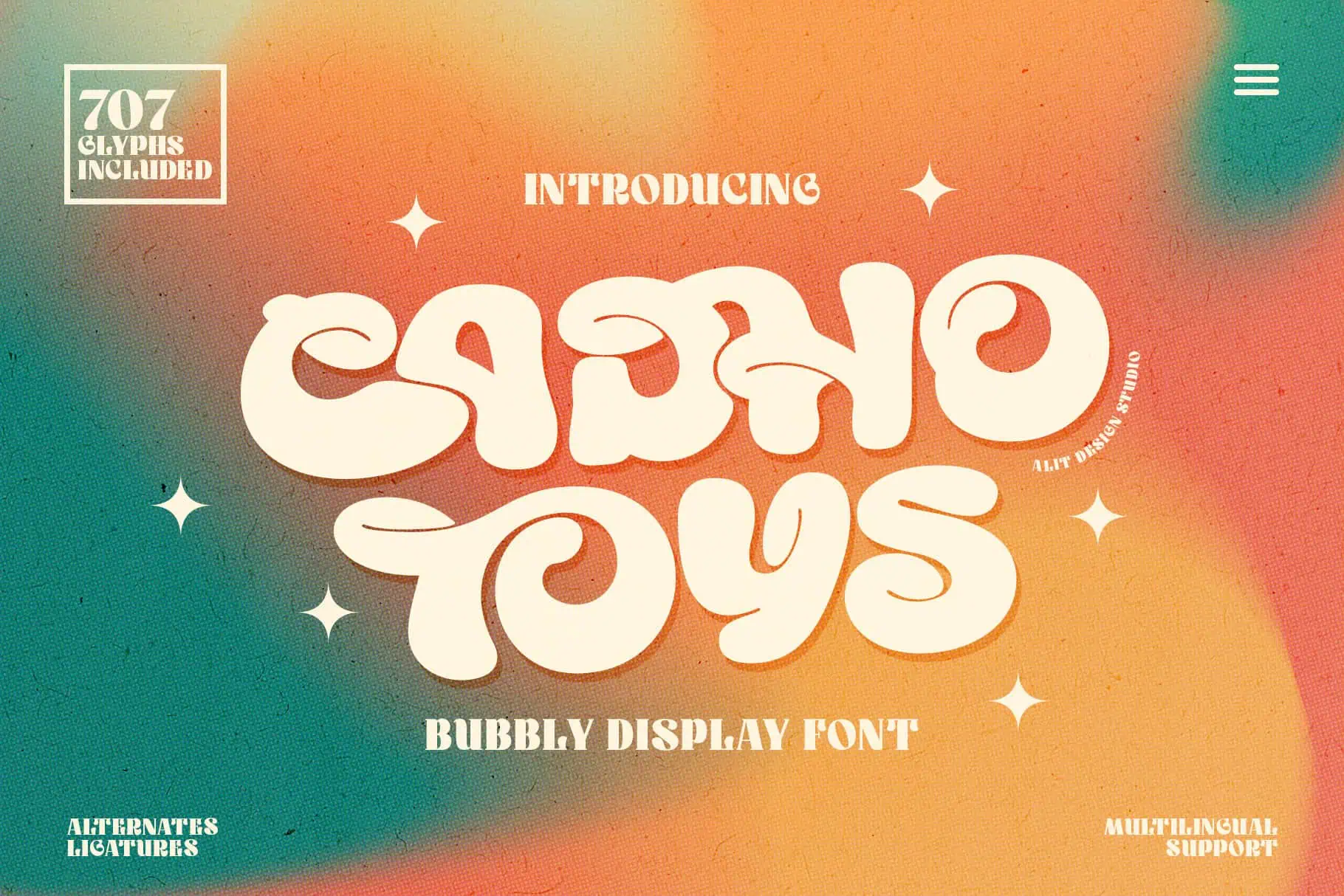 Cadho Toys font preview from Creative Fabrica