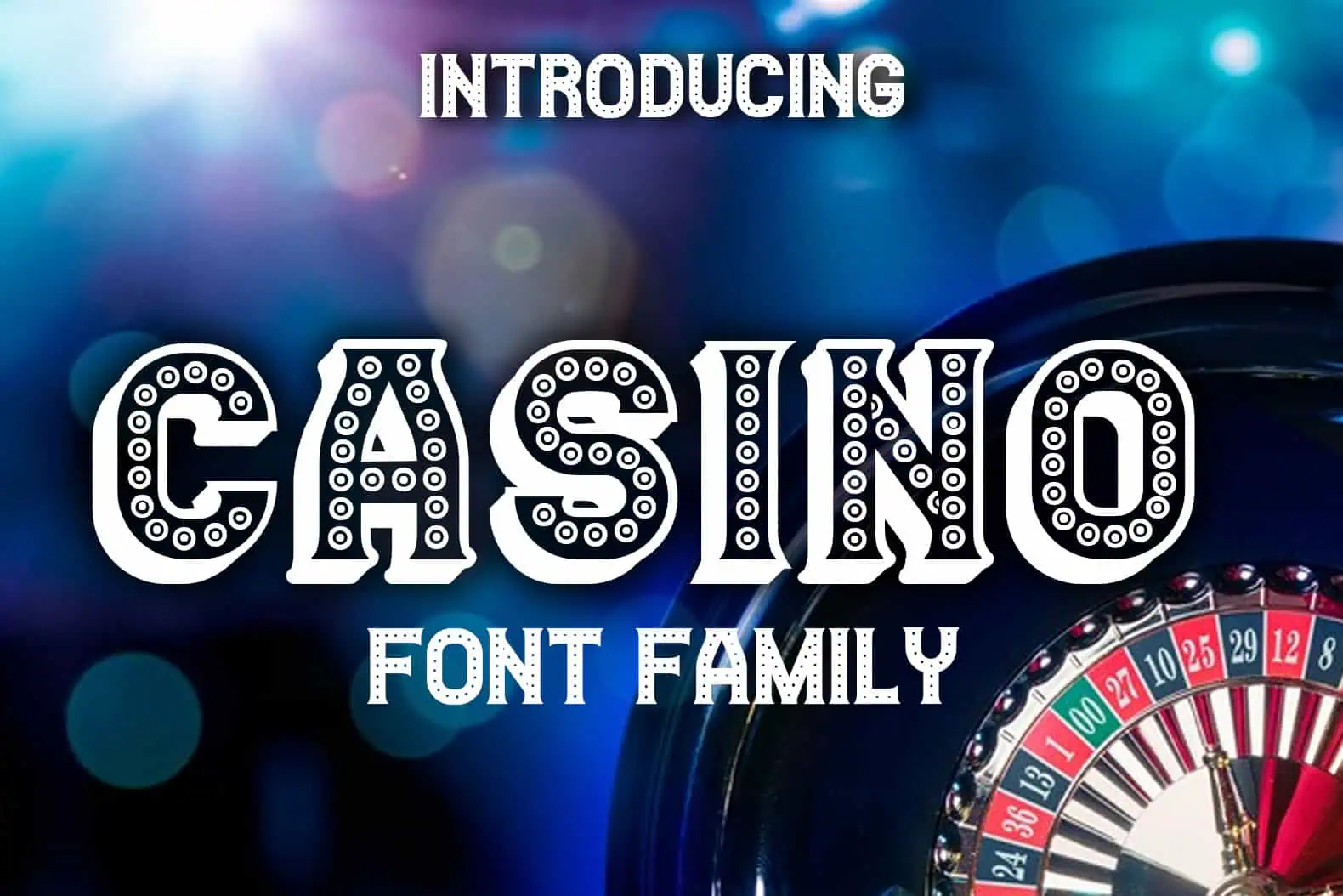 Casino font preview from Creative Fabrica