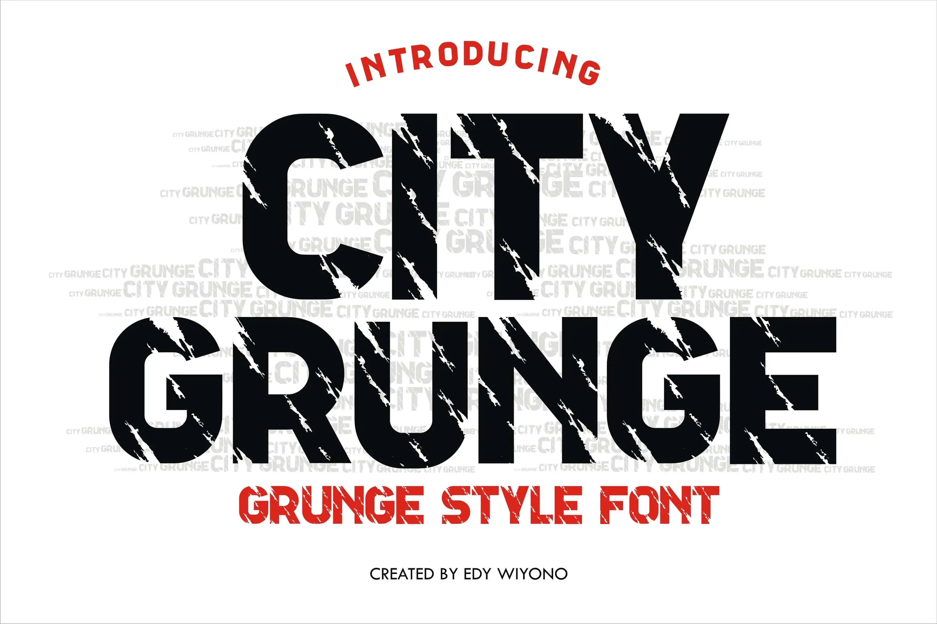 City Grunge font preview from Creative Fabrica