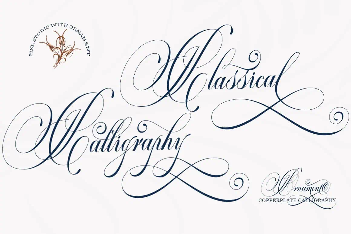 Classical Calligraphy font preview from Creative Fabrica