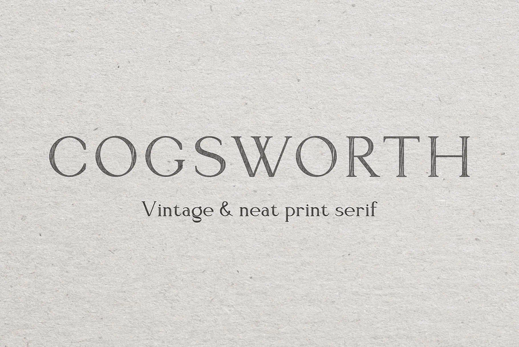 Cogsworth font preview from Creative Fabrica