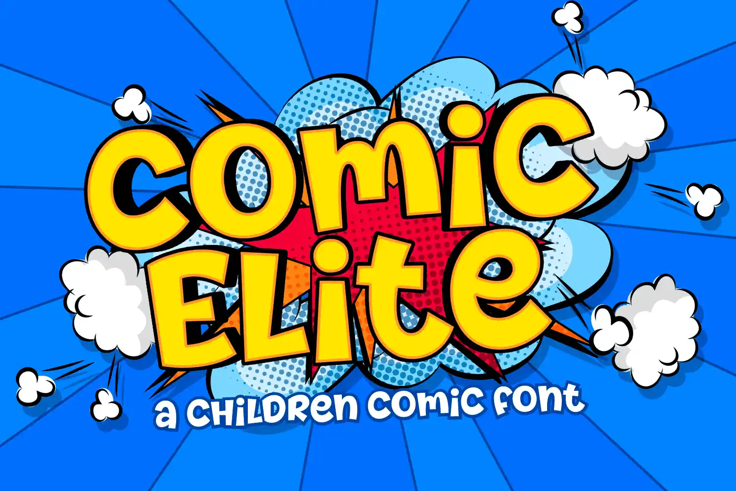 Comic Elite font preview from Creative Fabrica
