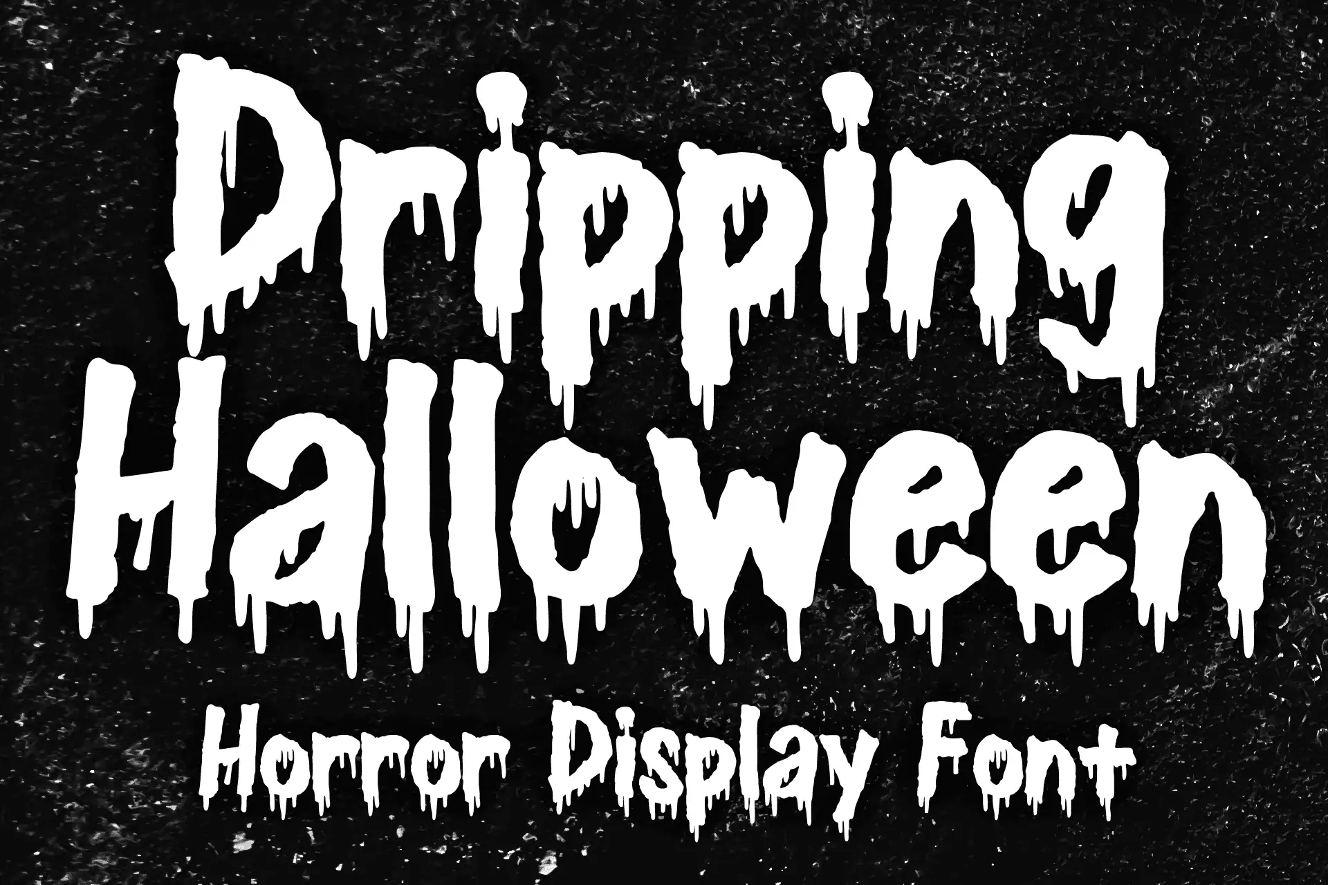 Dripping Halloween font preview from Creative Fabrica