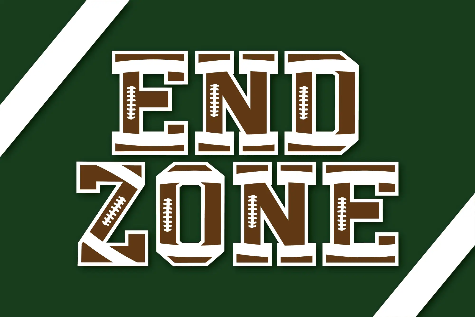 End Zone font preview from Creative Fabrica