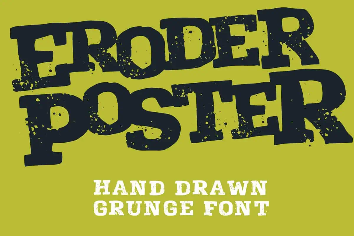 Eroder Poster font preview from Creative Fabrica