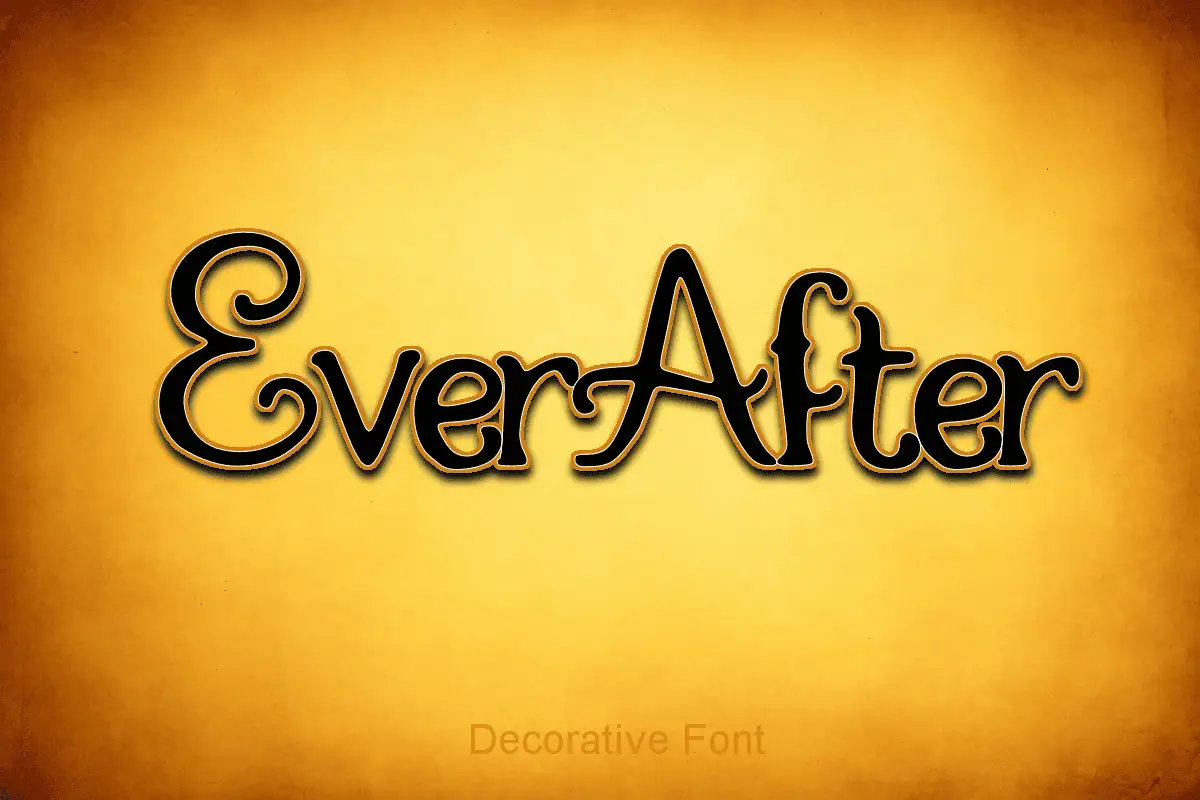 Ever After font preview from Creative Fabrica