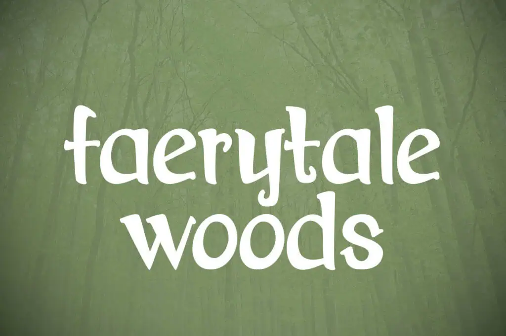 Faerytale Woods font preview from Creative Fabrica