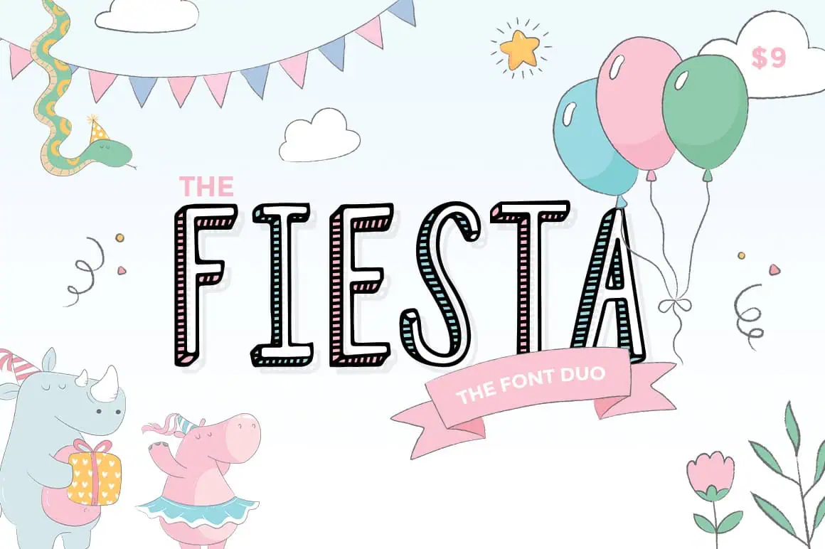 Fiesta Duo font preview from Creative Fabrica