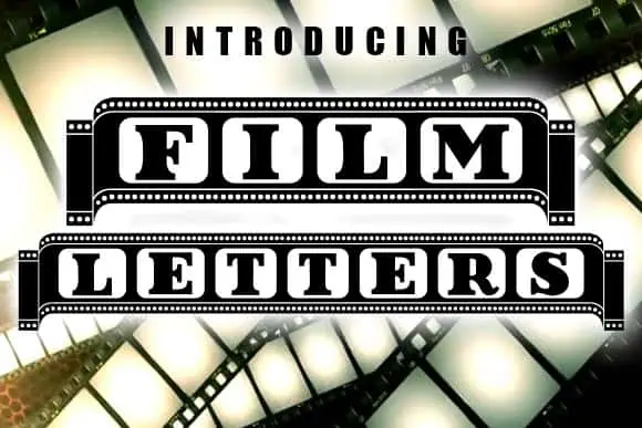 Film Letters font preview from Creative Fabrica