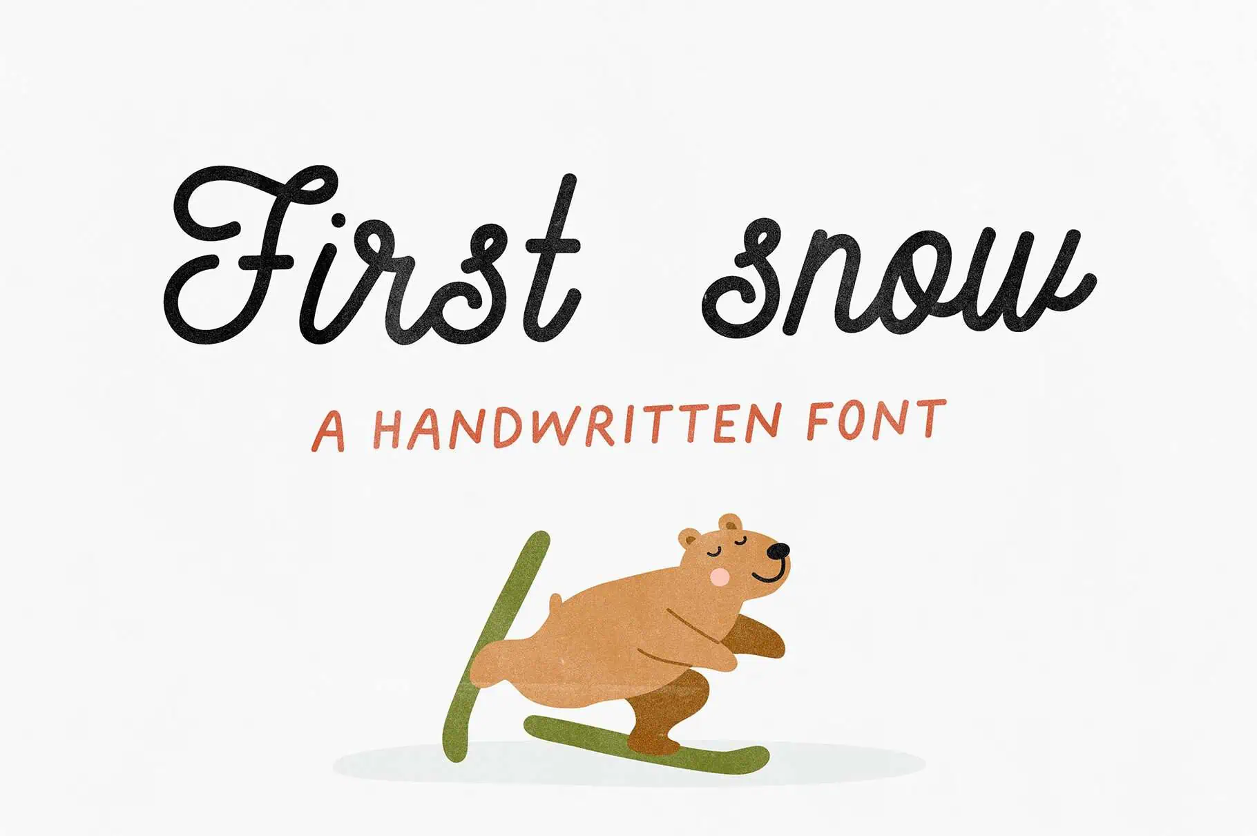 First Snow font preview from Creative Fabrica