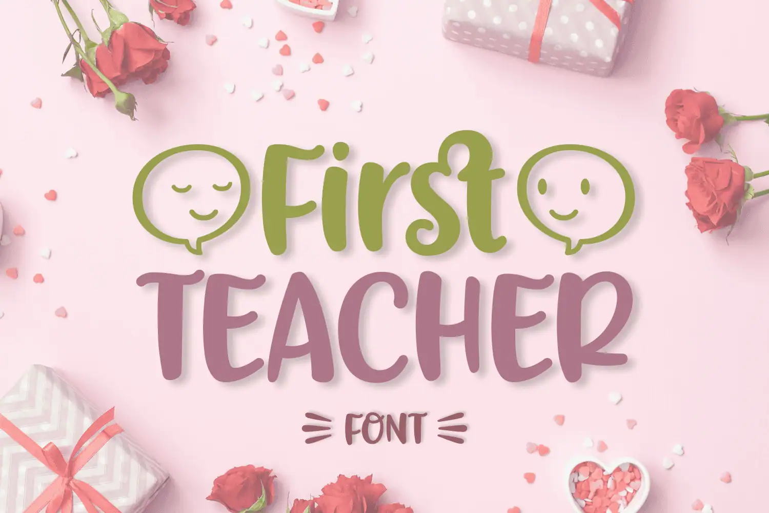 First Teacher font preview from Creative Fabrica