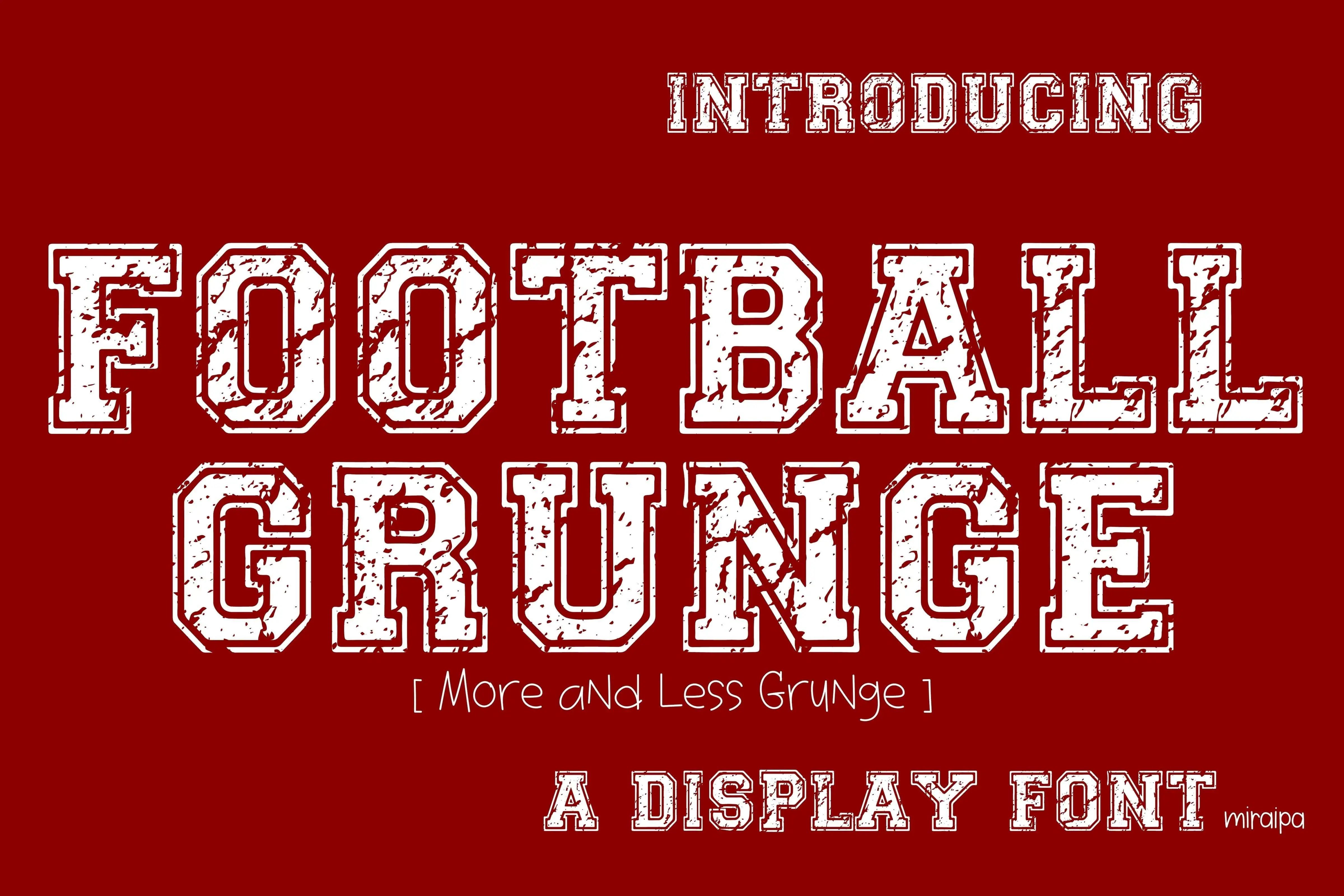 Football Grunge font preview from Creative Fabrica