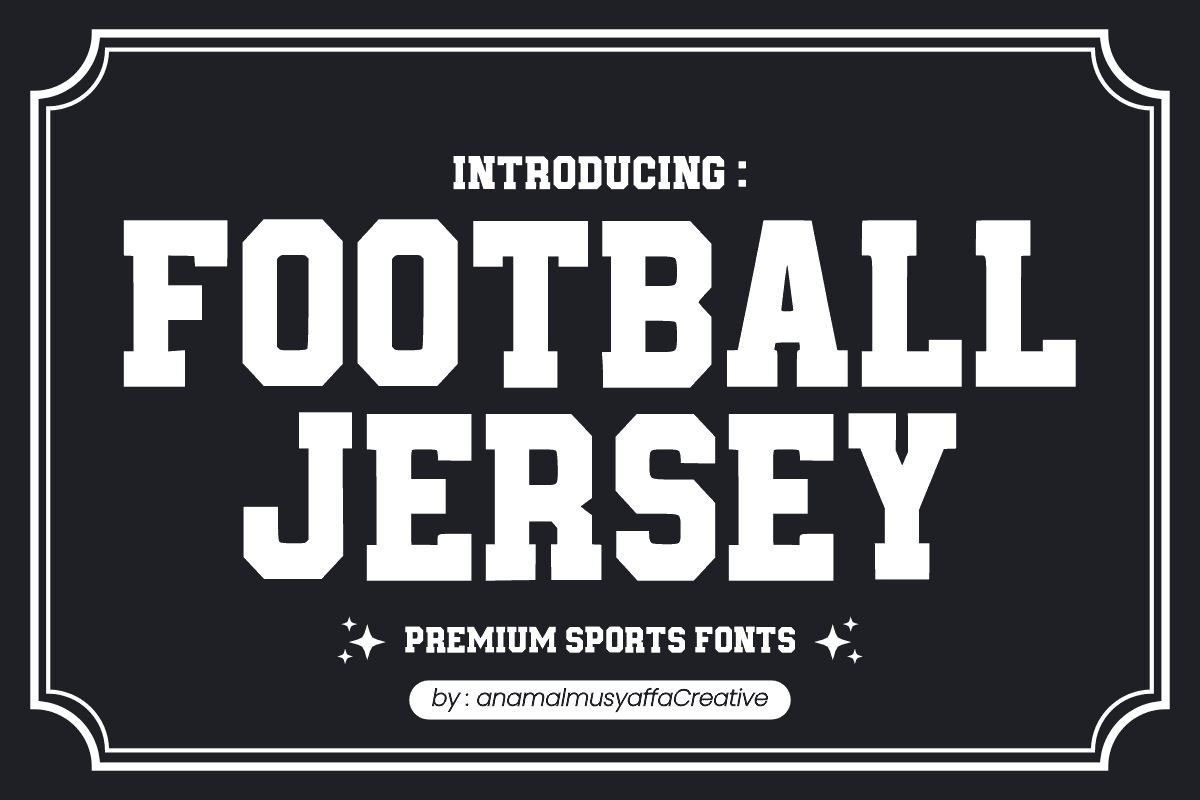 Football Jersey font preview from Creative Fabrica