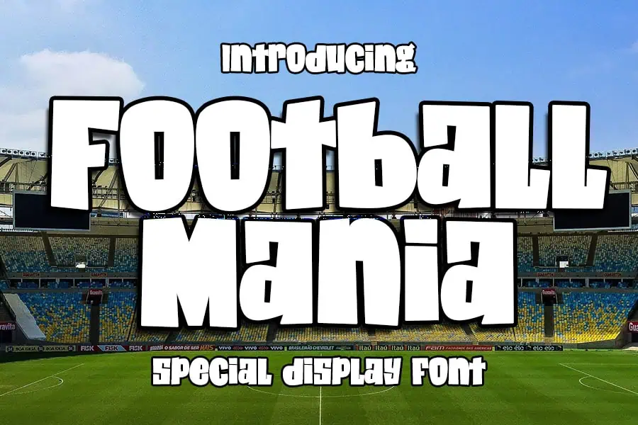 Football Mania font preview from Creative Fabrica