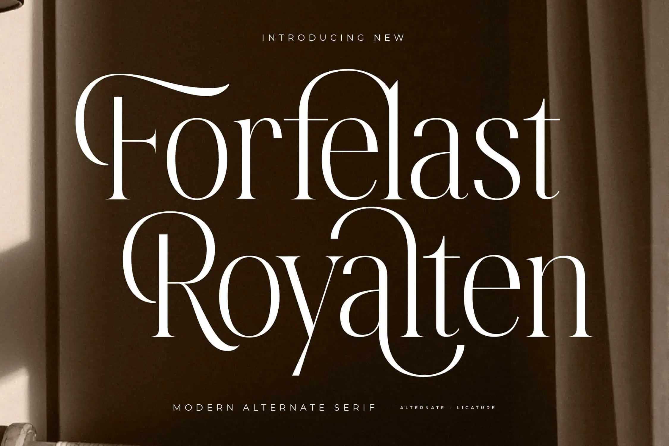 Forfelast Royalten font preview from Creative Fabrica